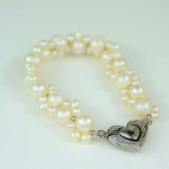 Genuine Freshwater Pearl Multi-strand Bracelet - Picture 3 of 4
